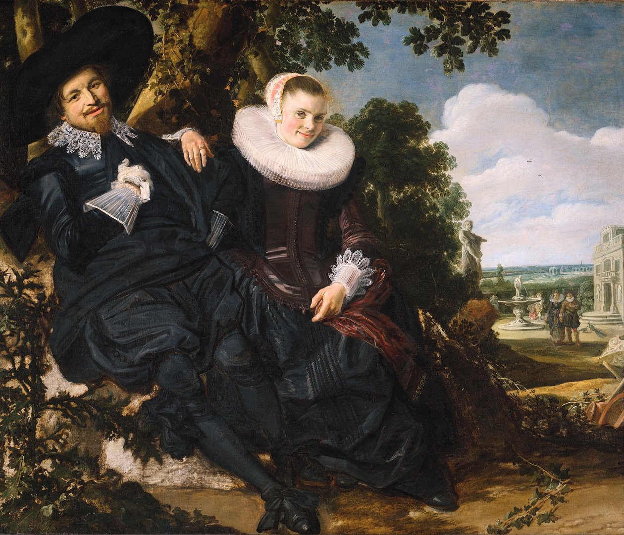 Porträt eines Paares, wahrscheinlich Isaac Abrahamsz Massa und Beatrix van der Laen von Frans Hals