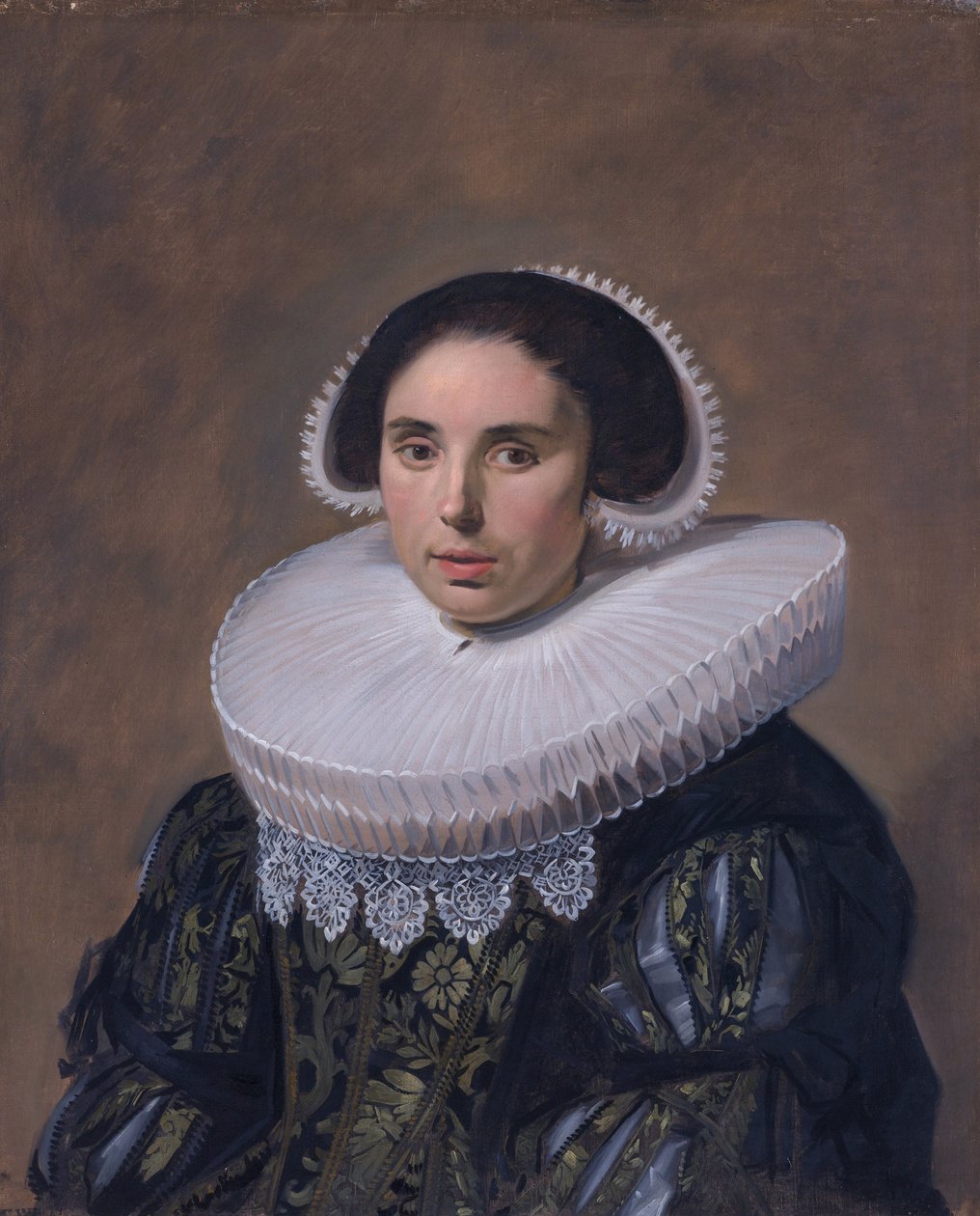 Porträt einer Frau, möglicherweise Nicolaes Hasselaer (1594-1667). Zweite Frau von Nicolaes Hasselaer. von Frans Hals