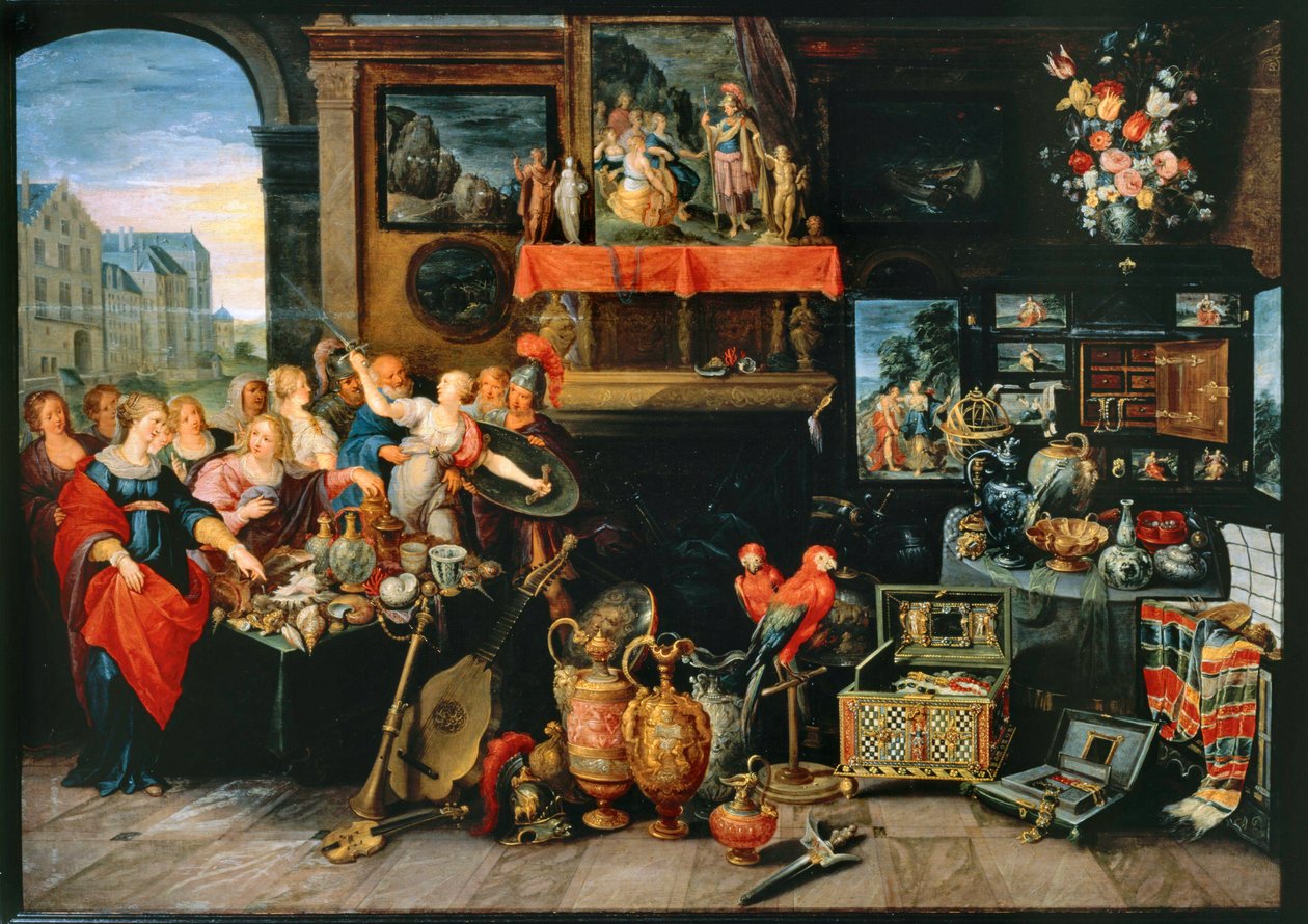 Odysseus erkennt Achill unter den Töchtern des Lykomedes von Frans II the Younger (workshop of) Francken
