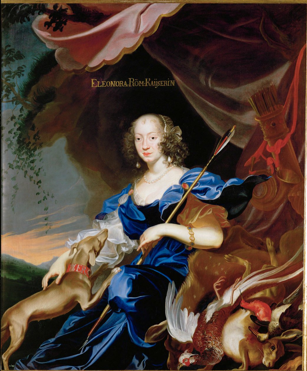 Eleonora Gonzaga, Tochter von Carlo Gonzaga, Gräfin von Rethel, Ehefrau von Kaiser Ferdinand III., dargestellt als Diana von Frans Luycx