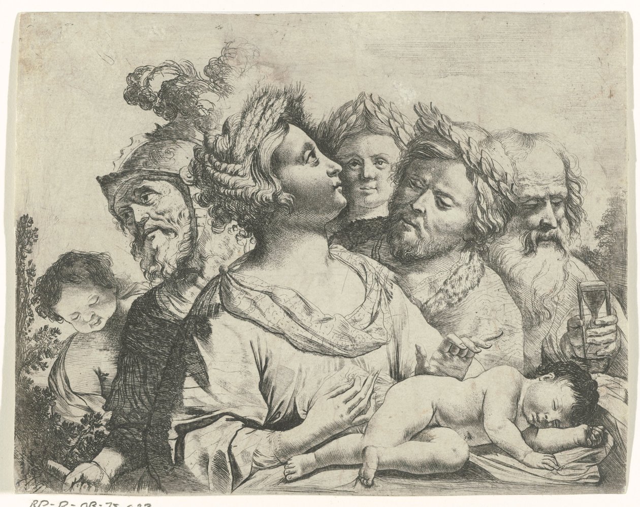 Ceres, Mars und Saturn (Die vier Lebensalter) von Frans van Mieris (II) (rejected attribution)
