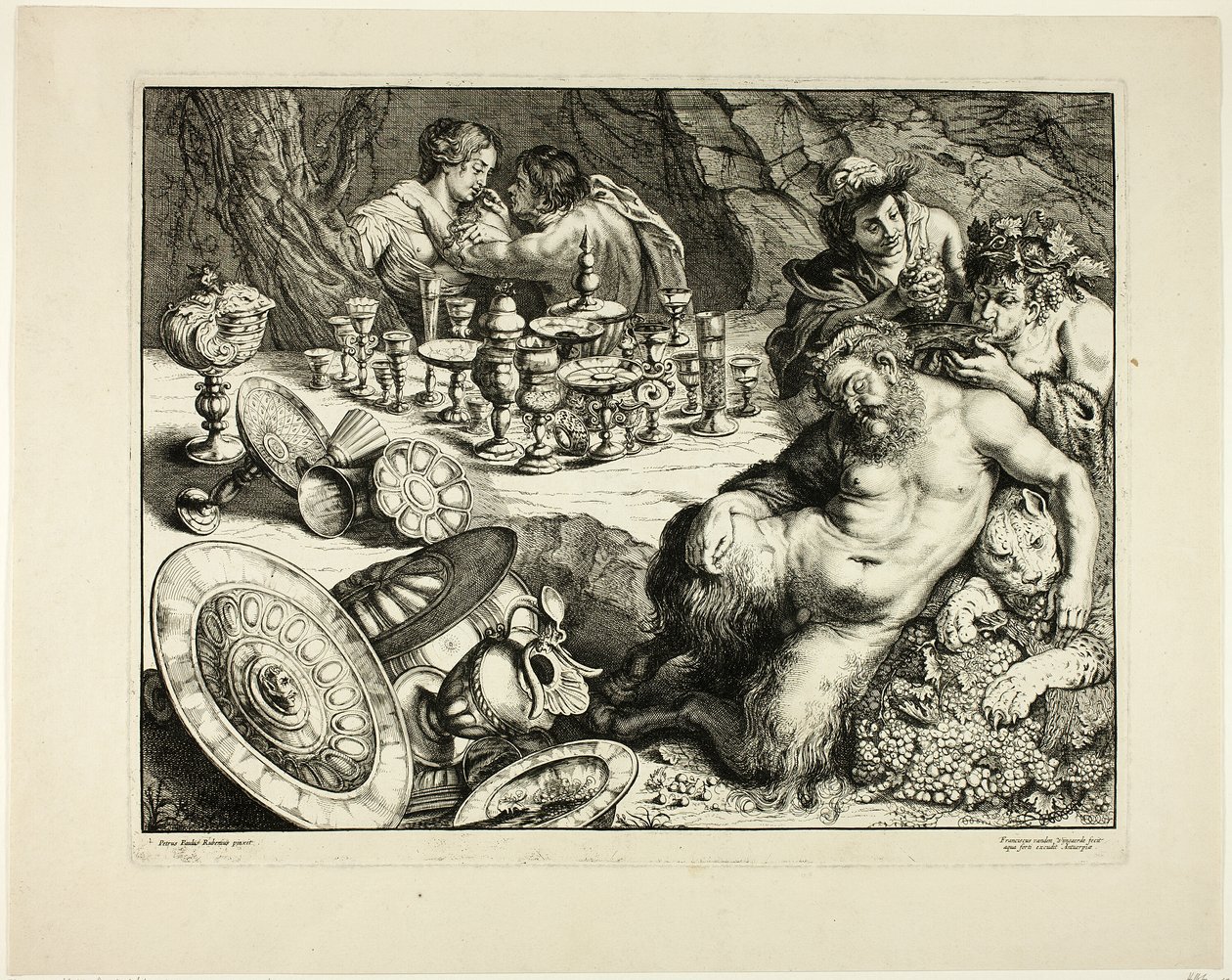 Bacchus und betrunkener Silenus—Der Traum des Silenus von Frans van den Wyngaerde