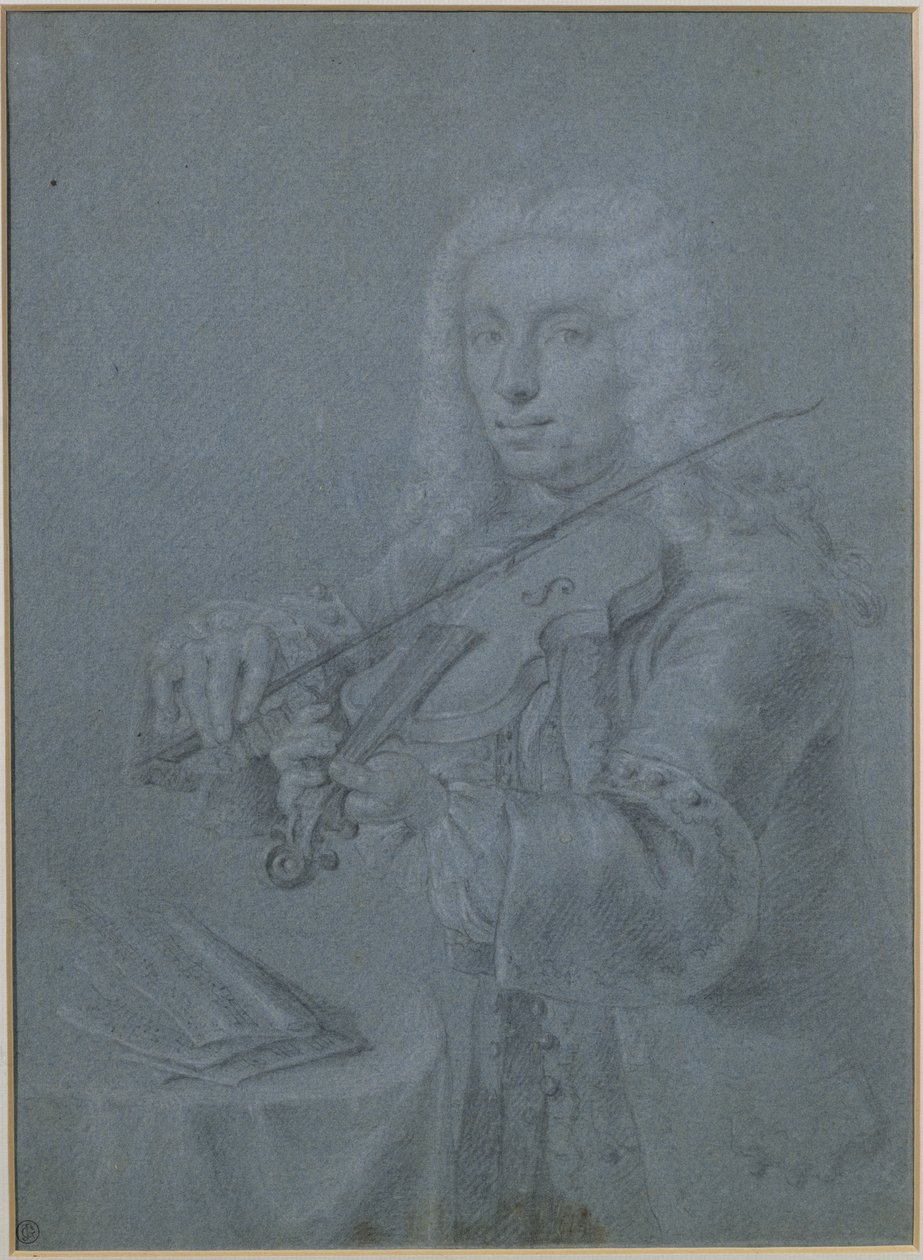 Porträt von Francesco Veracini (1690-1768), italienischer Geiger von Franz Ferdinand Richter