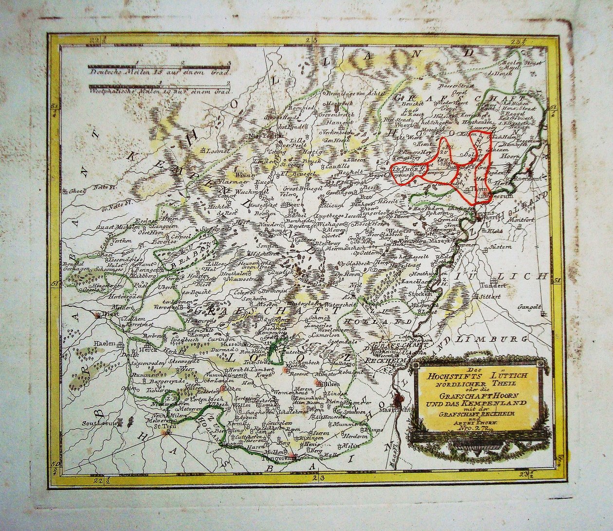Der nördliche Teil des Hochstifts Lüttich von Franz Johann Joseph von Reilly