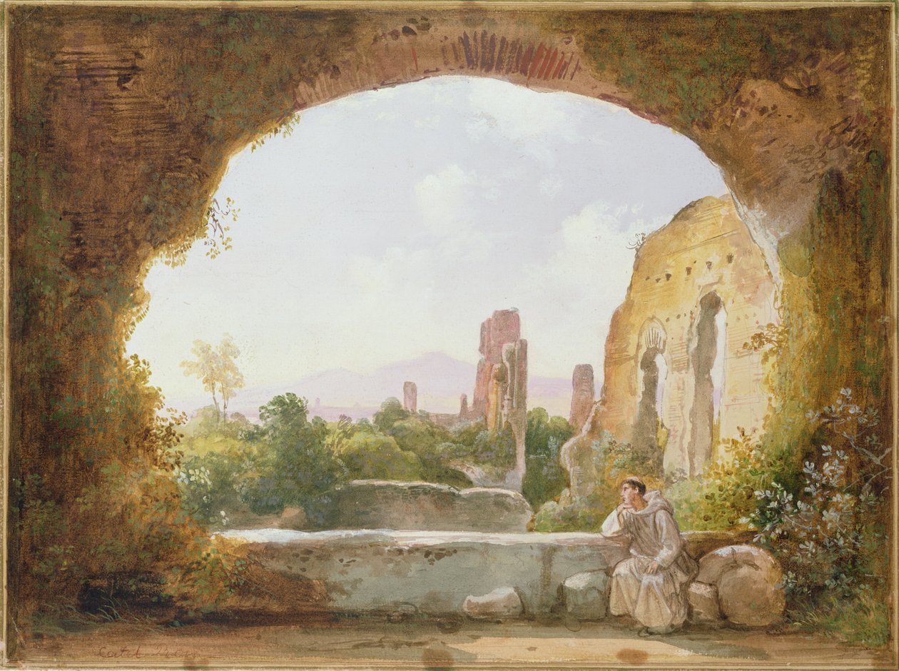 Die Grotte der Egeria von Franz Ludwig Catel