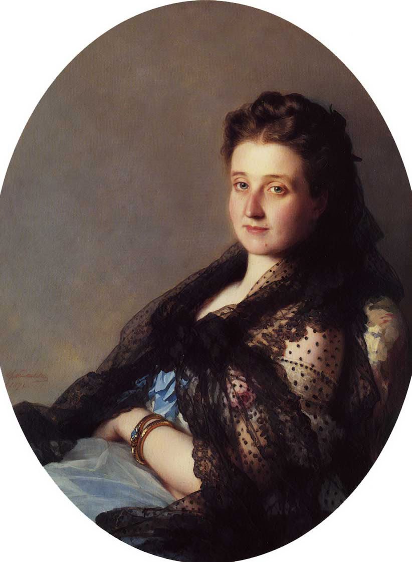 Porträt einer Dame von Franz Xaver Winterhalter