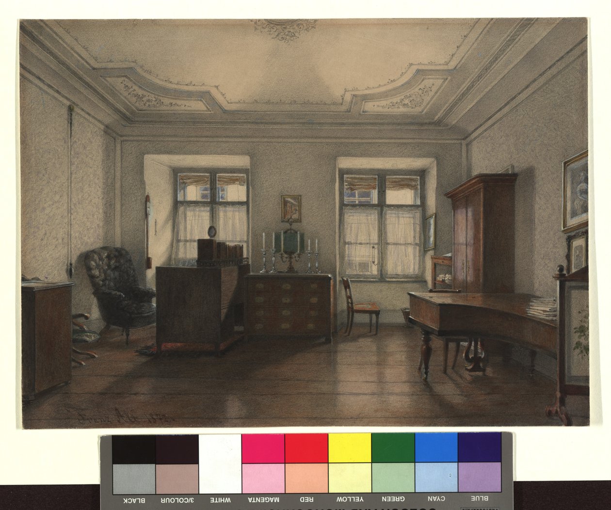 Franz Grillparzers Arbeitszimmer von Franz Alt