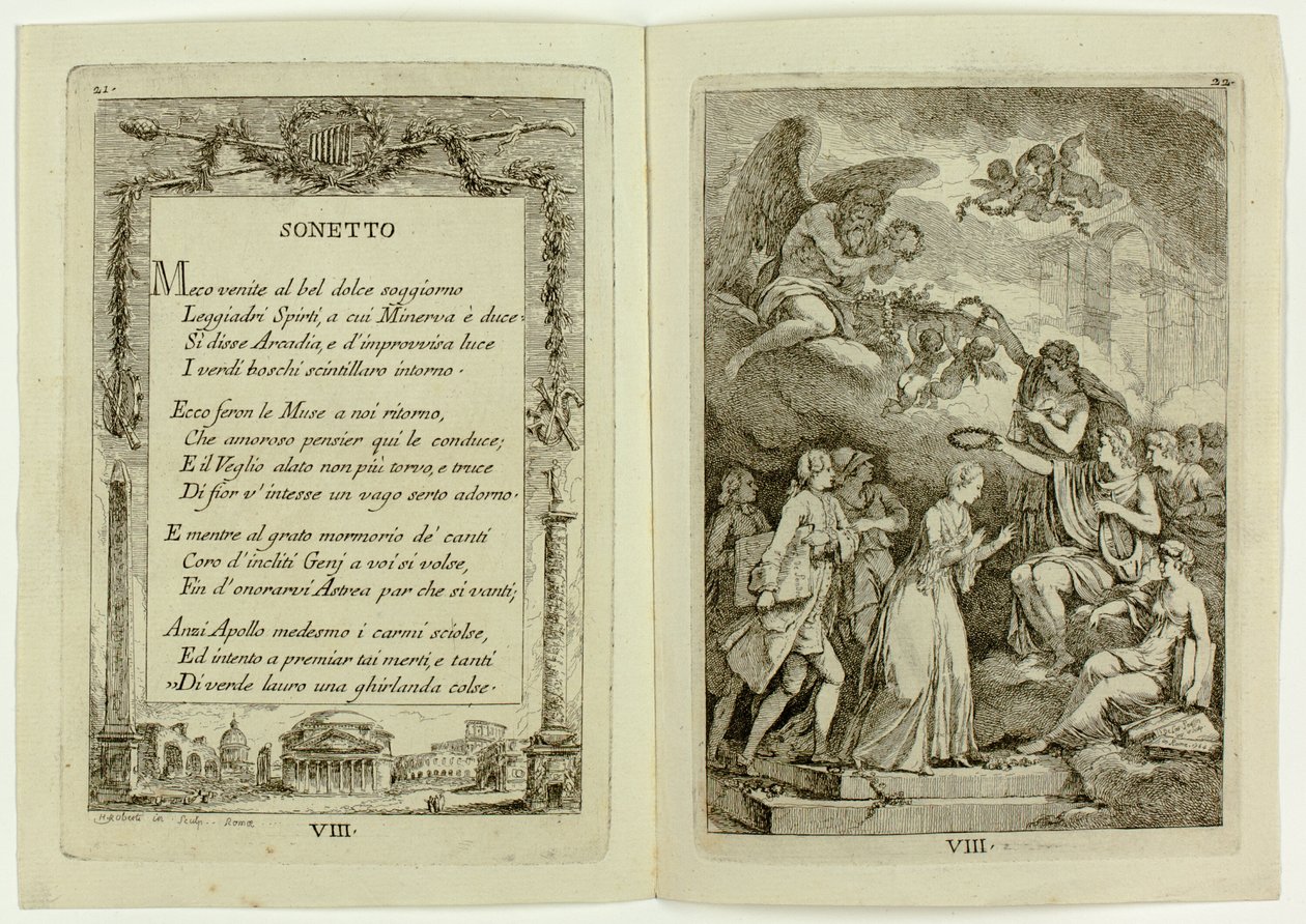 Tafel 8, aus Nella Venuta von Franz Edmund Weirotter