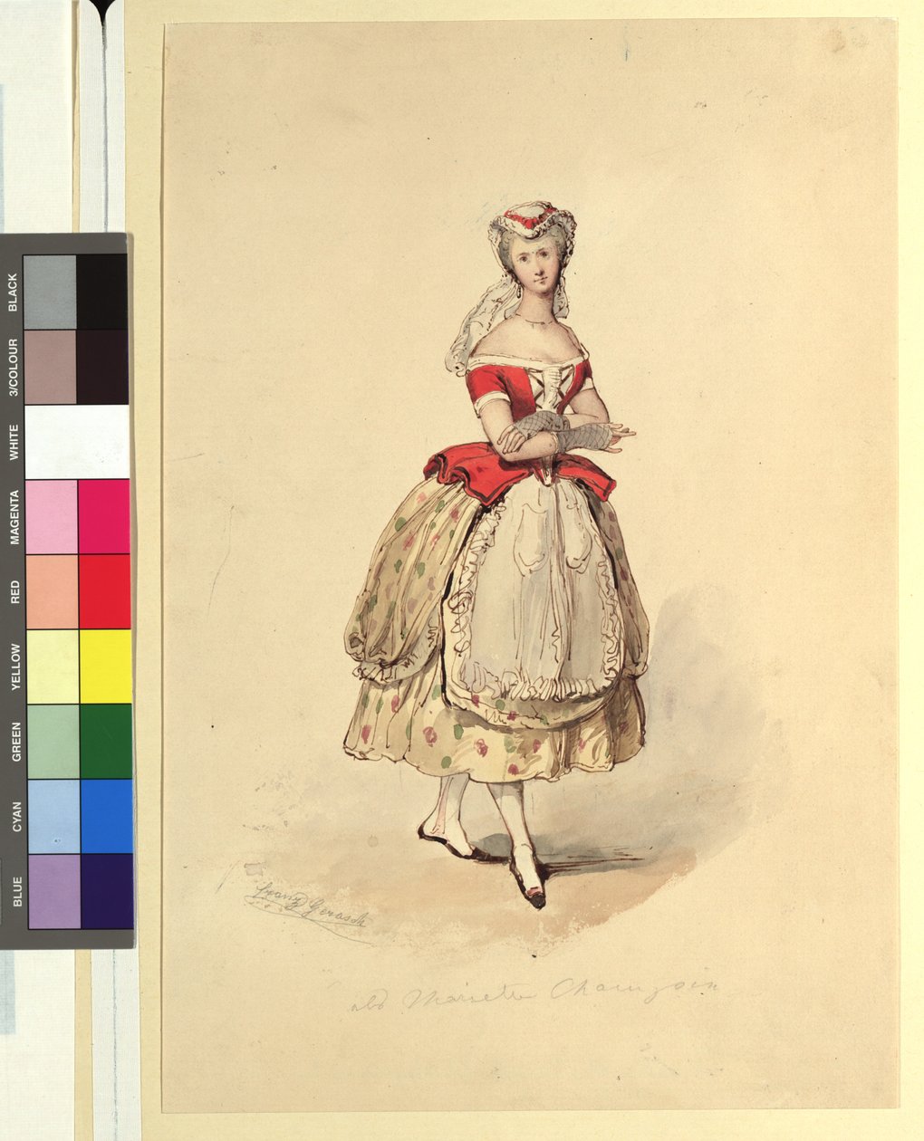 Ida Schuselka-Brüning als Landmädchen in "Maria die Tochter des Regiments" von Franz Gerasch