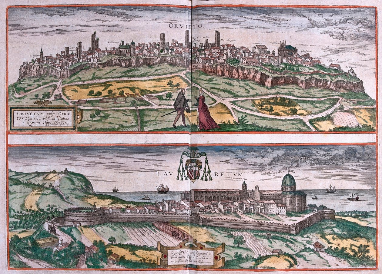 Orvieto und Heiligtum von Loreto, Italien von Franz Hogenberg