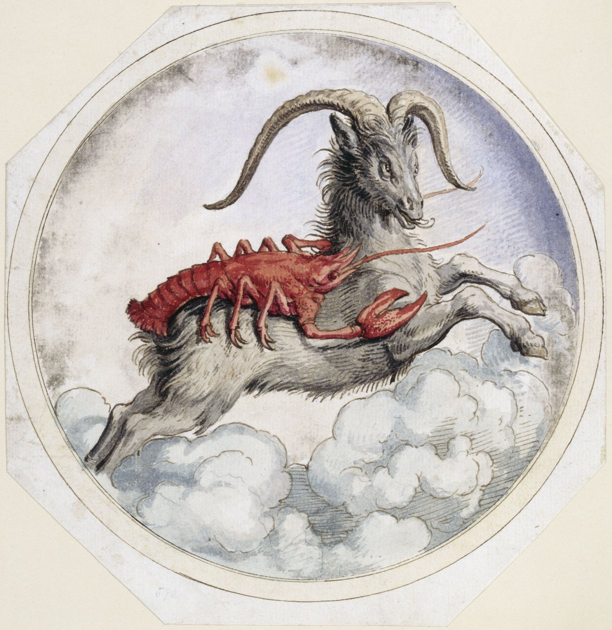 Tierkreiszeichen Krebs und Widder von Franz Hogenberg