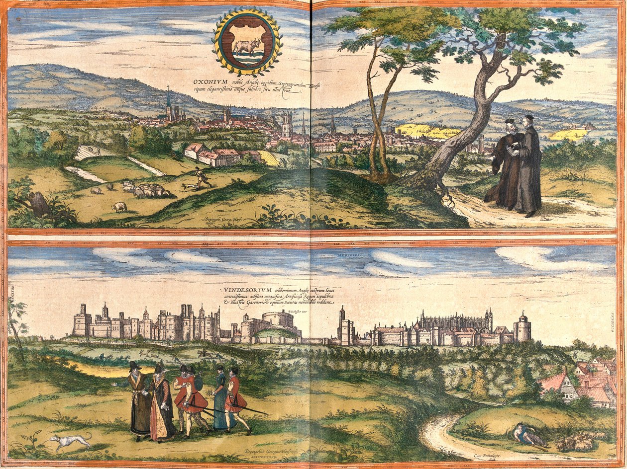 Ansichten von Oxford und Windsor, England von Franz Hogenberg