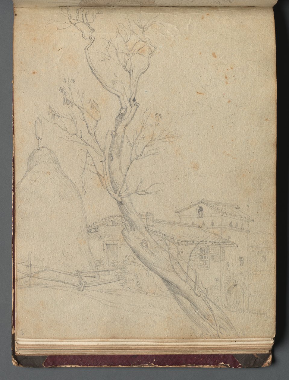 Album mit Ansichten von Rom und Umgebung, Landschaftsstudien, Seite 37b: Römische Landschaft von Franz Johann Heinrich Nadorp