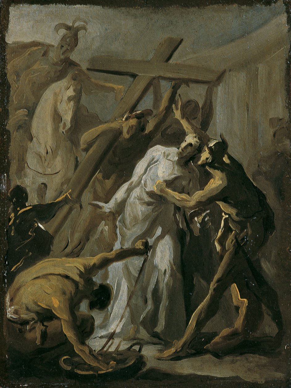 Christus wird das Kreuz auferlegt von Franz Joseph Spiegler