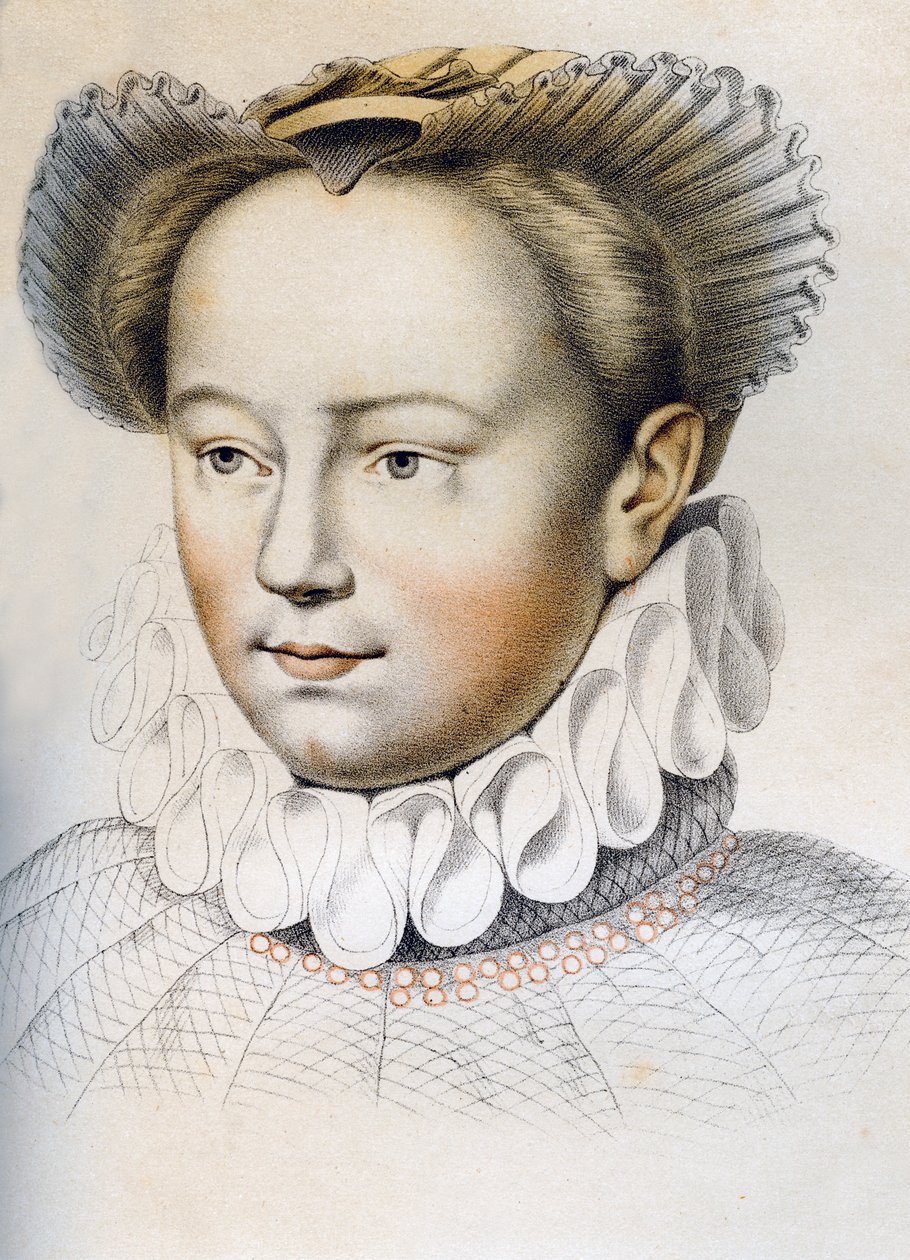 Marguerite de Valois 1553-1615, Königin von Heinrich IV. von Frankreich, 16. Jahrhundert 1849 von Franz Kellerhoven