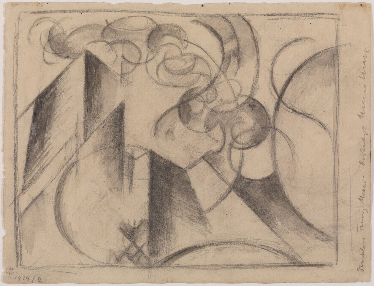 Abstrakte Zeichnung von Franz Marc