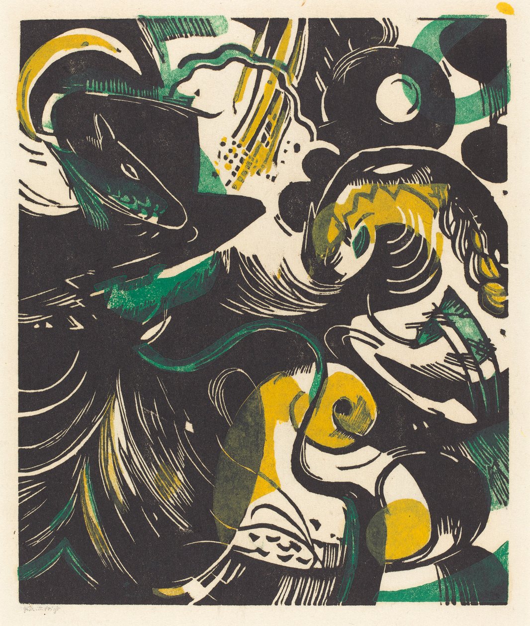 Genesis II (Schöpfungsgeschichte II) von Franz Marc