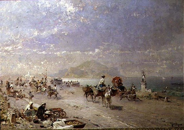Küstenstraße am Golf von Palermo, Italien von Franz Richard Unterberger