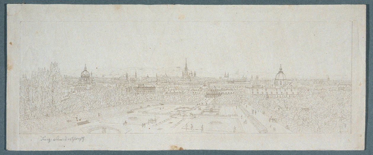 Blick auf Wien vom Schloss Belvedere von Franz Schmied