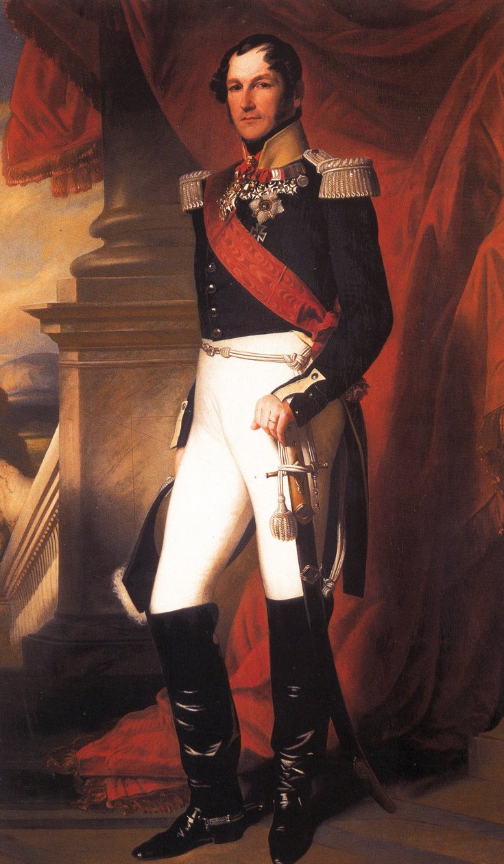 Porträt von König Leopold I. in Uniform von Franz Xaver Winterhalter