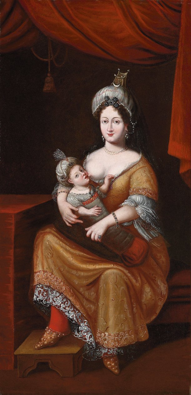 Kösem Sultan und ihr Sohn, der zukünftige Sultan Murad IV oder Sultan Ibrahim, zweites Viertel des 17. Jahrhunderts von Franz and Gemminger Herrmann