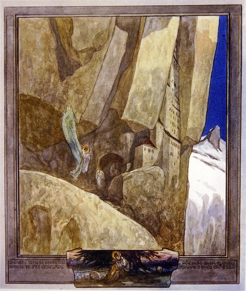 Illustration aus Dantes Göttlicher Komödie, Paradies, Gesang XXI, 1921 von Franz von Bayros