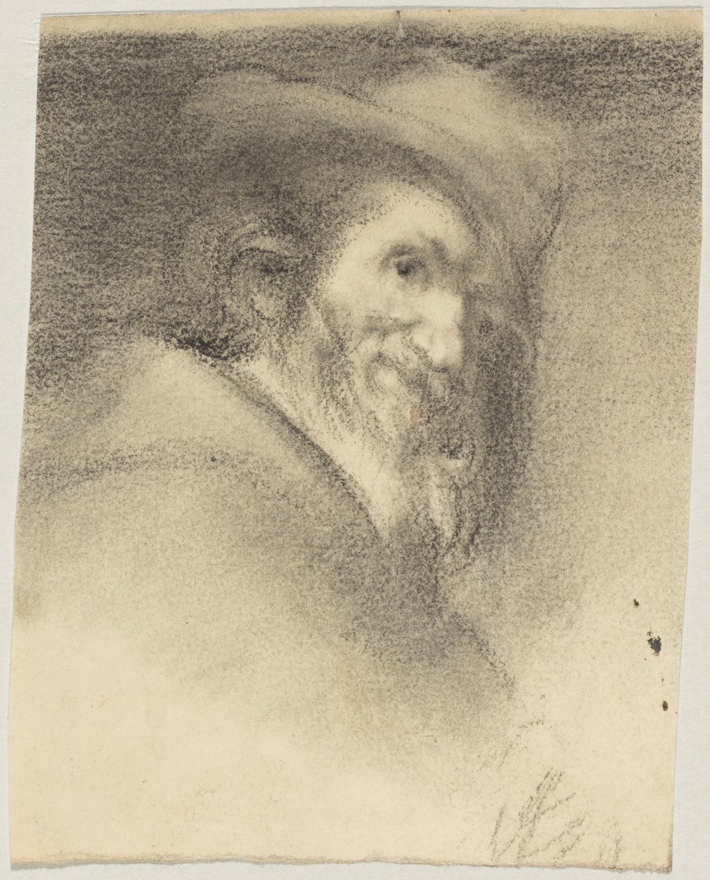 Skizze nach Velázquez; Kopf des Menippos; Original: Madrid, Prado von Franz von Lenbach