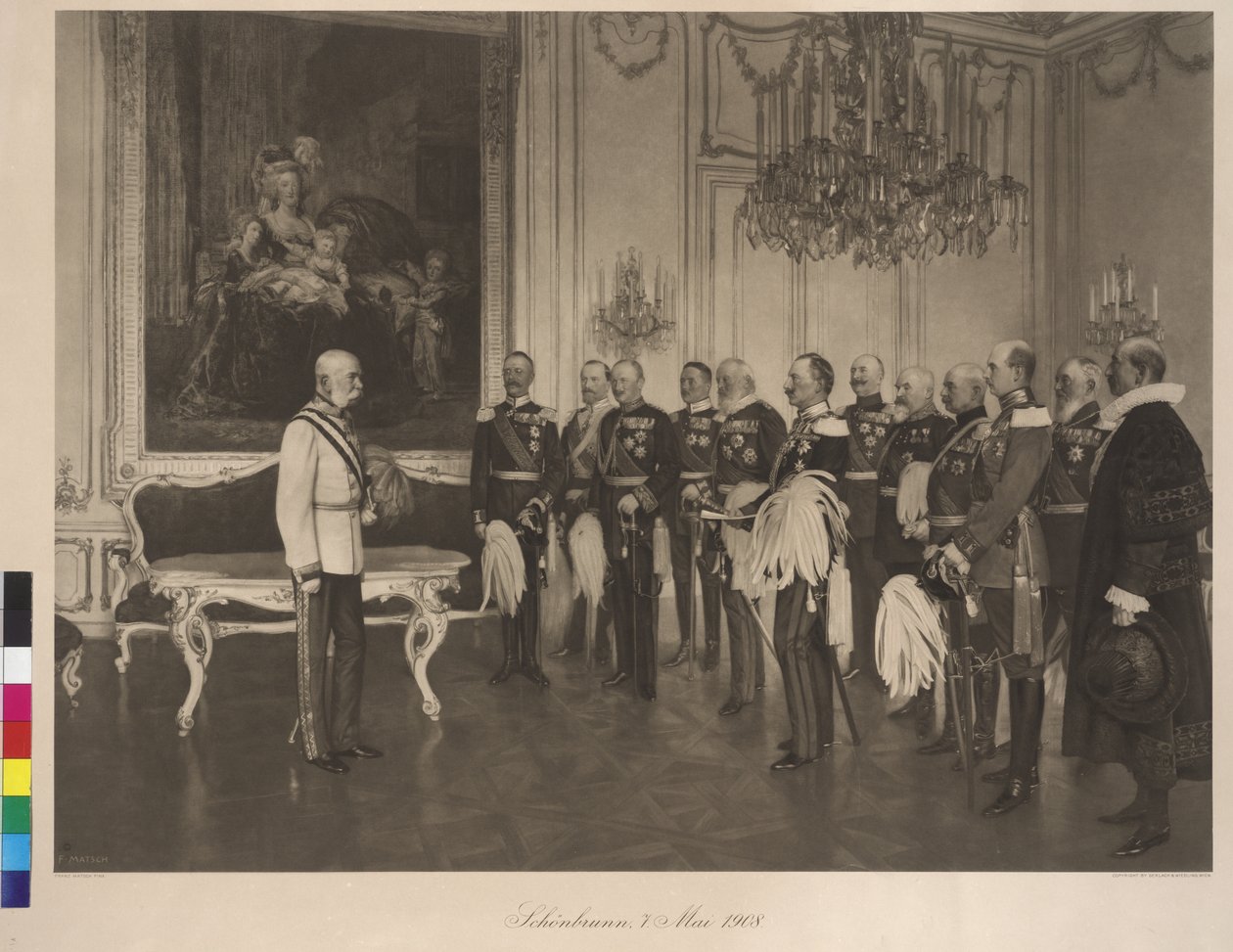 Besuch des deutschen Prinzen der Föderationen am 8. Mai 1908 im Schloss Schönbrunn von Franz von Matsch