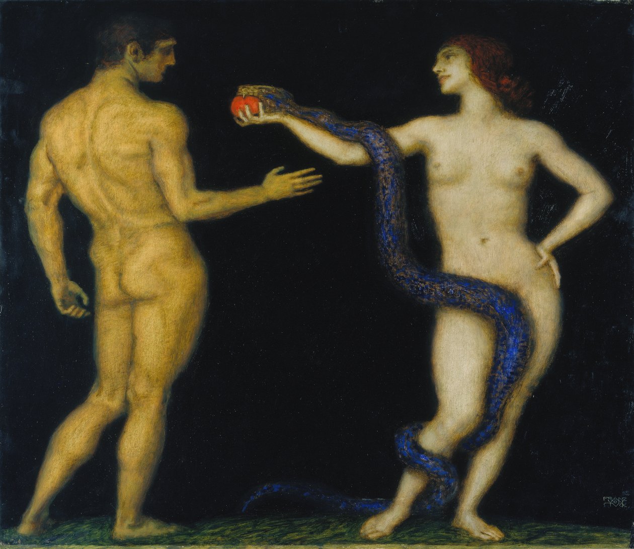 Adam und Eva, ca. 1920 von Franz von Stuck