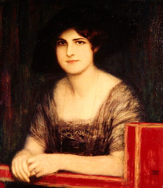 Porträt der Tochter des Künstlers, Mary, um 1916 von Franz von Stuck