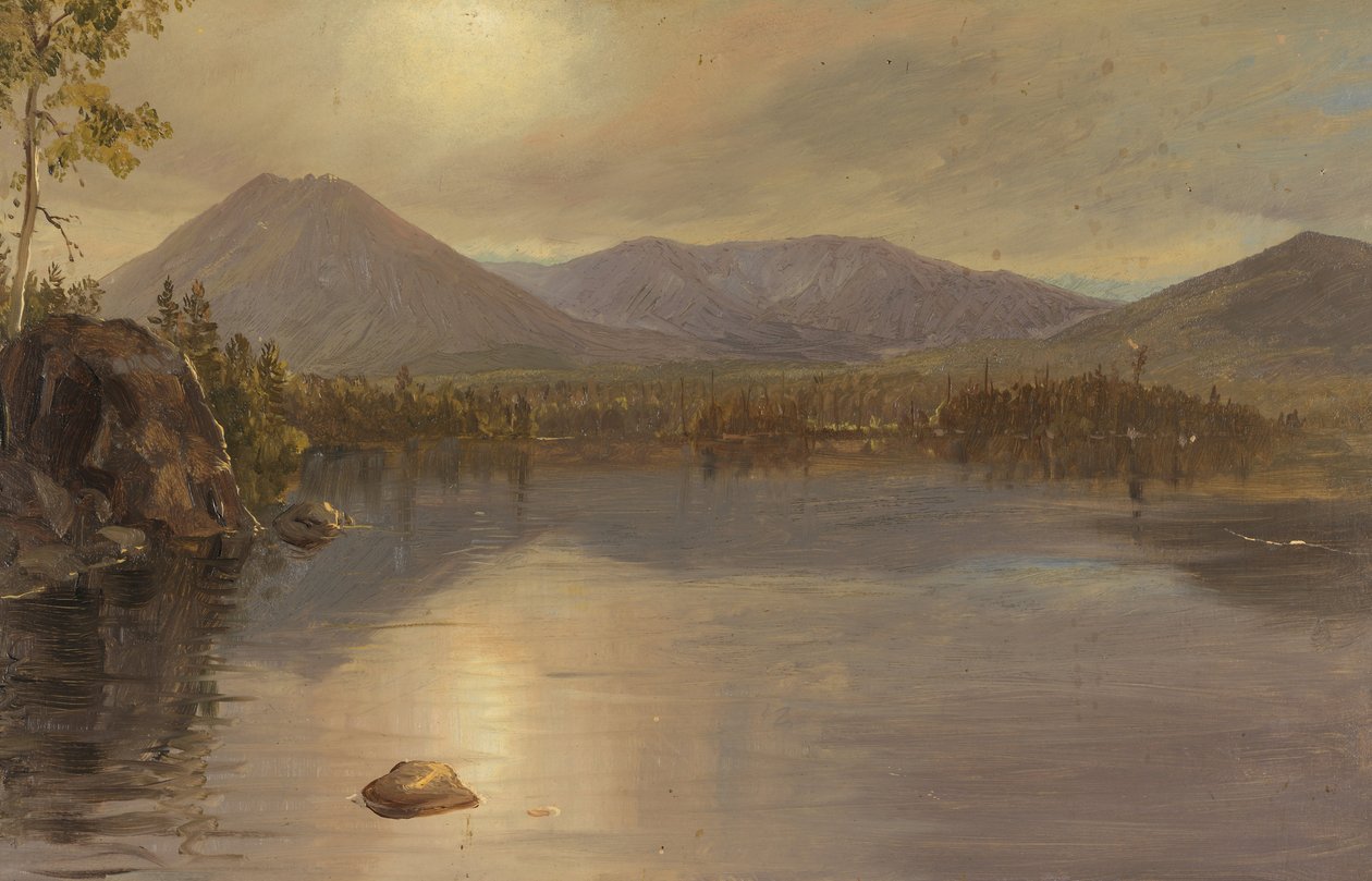 Mounts Katahdin und Turner vom Lake Katahdin, Maine von Frederic Edwin Church