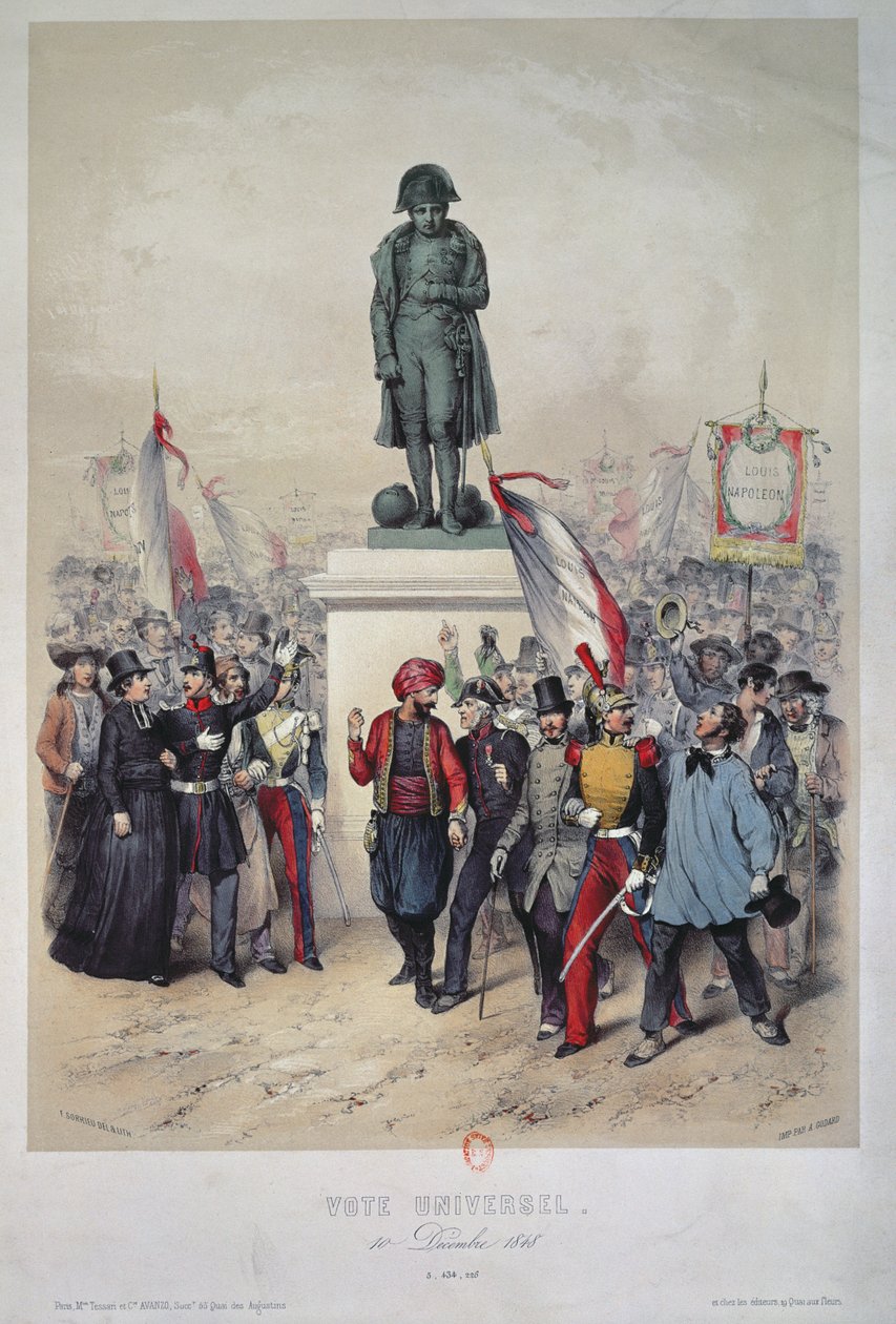 Allgemeines Wahlrecht, 10. Dezember 1848, Wahl von Louis Napoleon Bonaparte, 1848-49 von Frederic Sorrieu