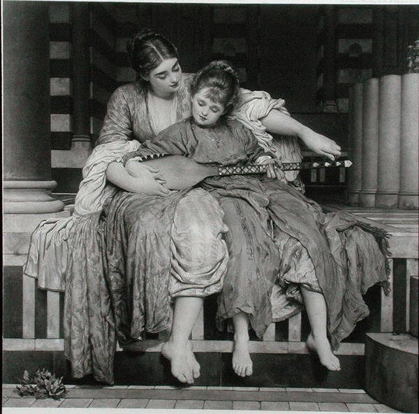 Die Musikstunde, veröffentlicht von The Fine Art Society von Frederic (after) Leighton