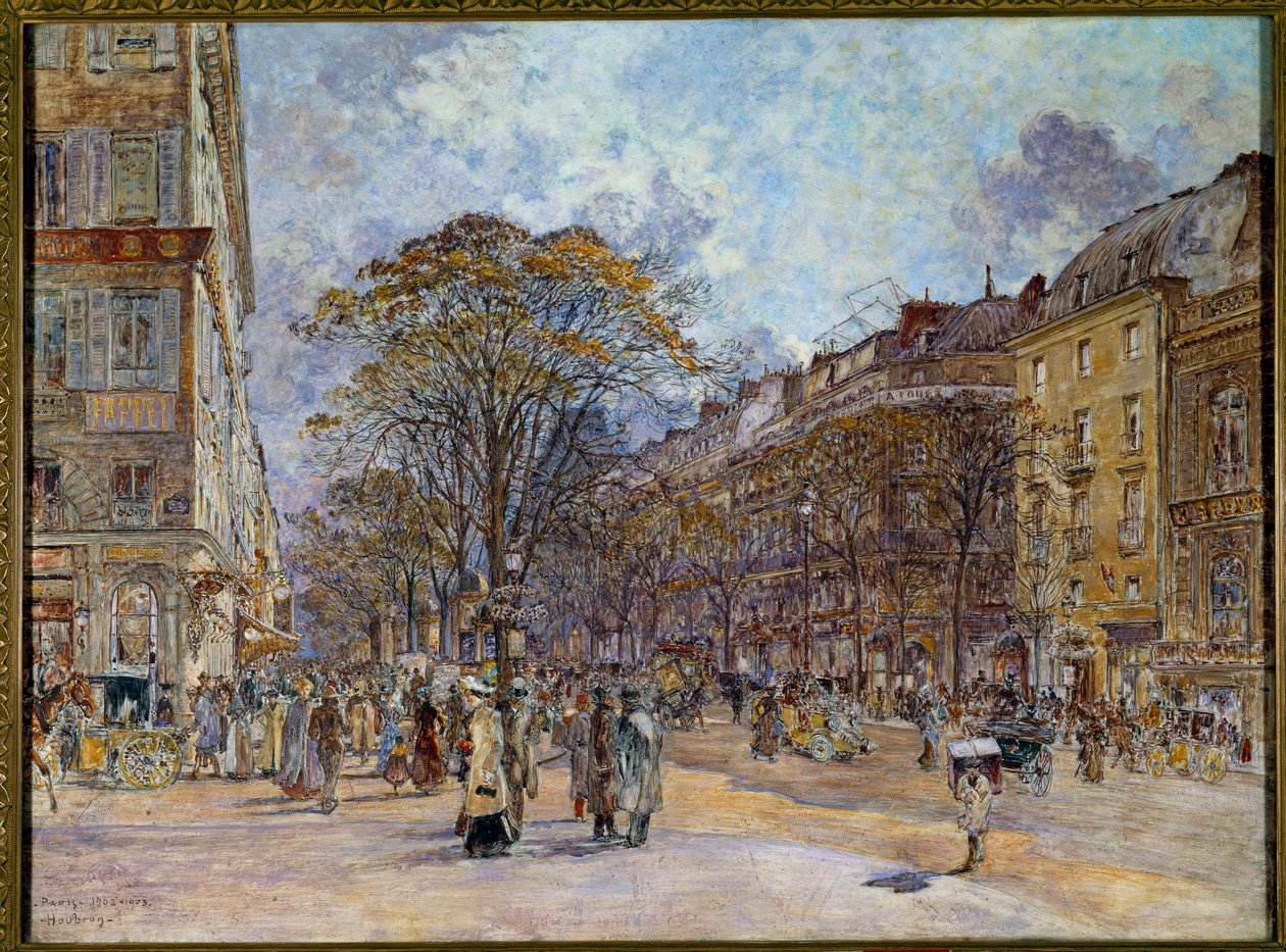 Boulevard des Italiens in Paris von Frederic Anatole Houbron