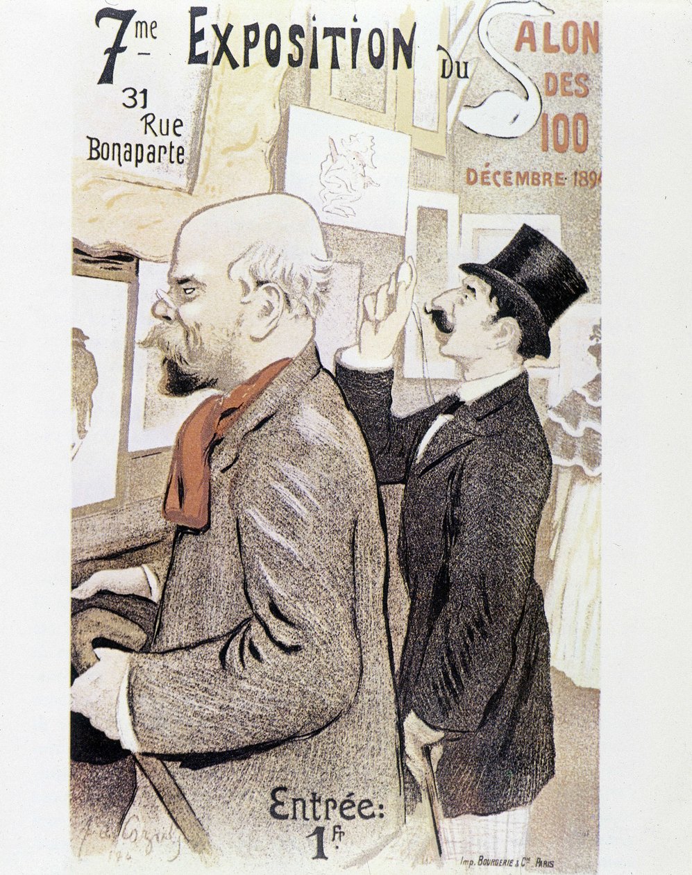 Verlaine - Plakat für den Malersalon, ca. 1894 von Frederic Auguste Cazals