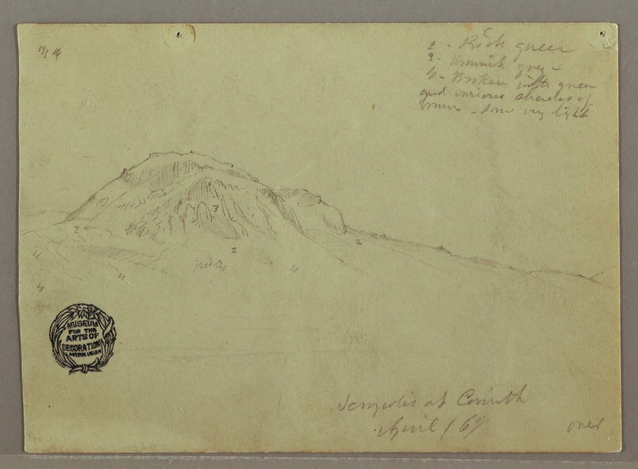 Kahler Hügel, Akropolis von Korinth, Griechenland von Frederic Edwin Church