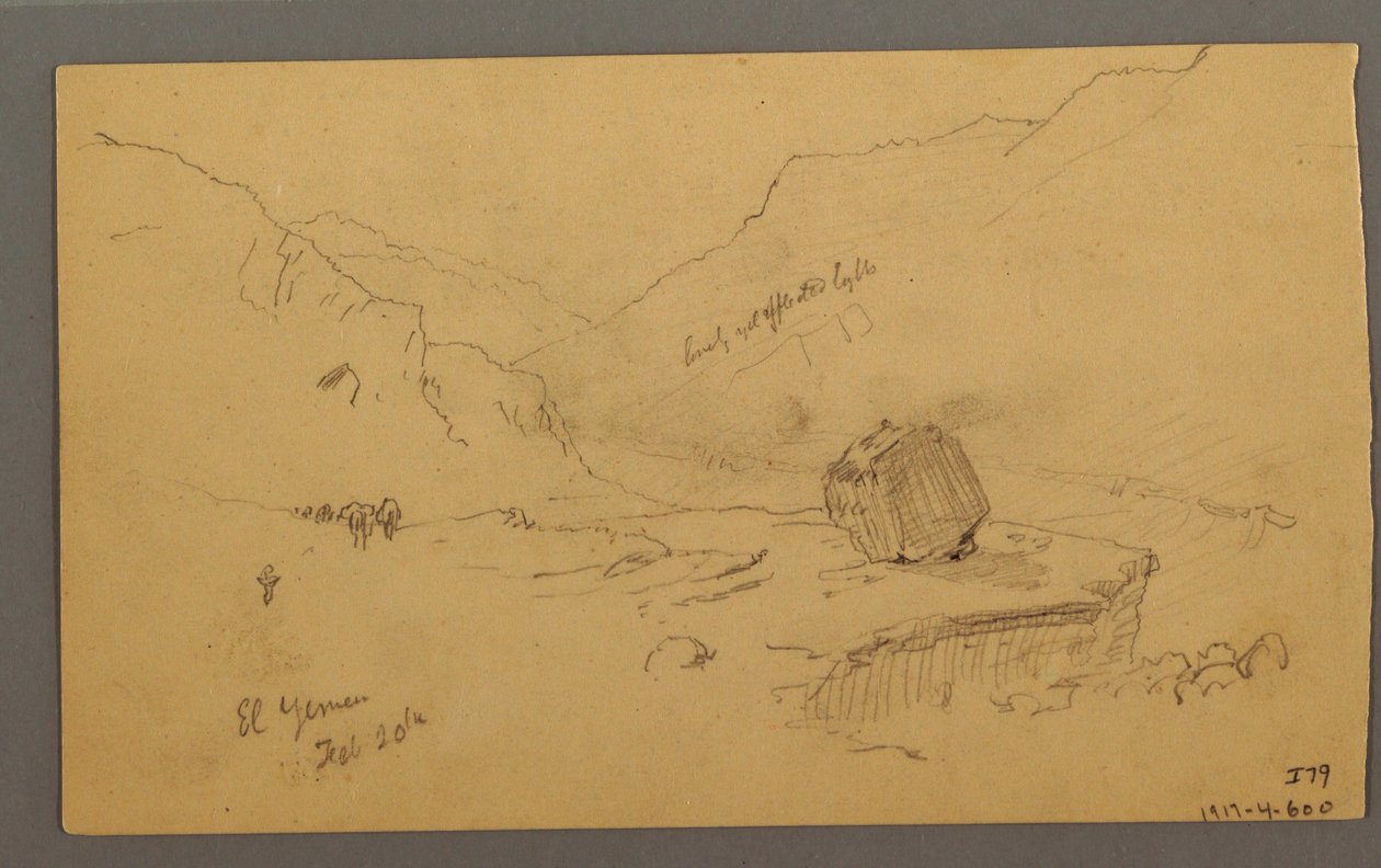 Bucht mit Häusern, Berge im Hintergrund von Frederic Edwin Church