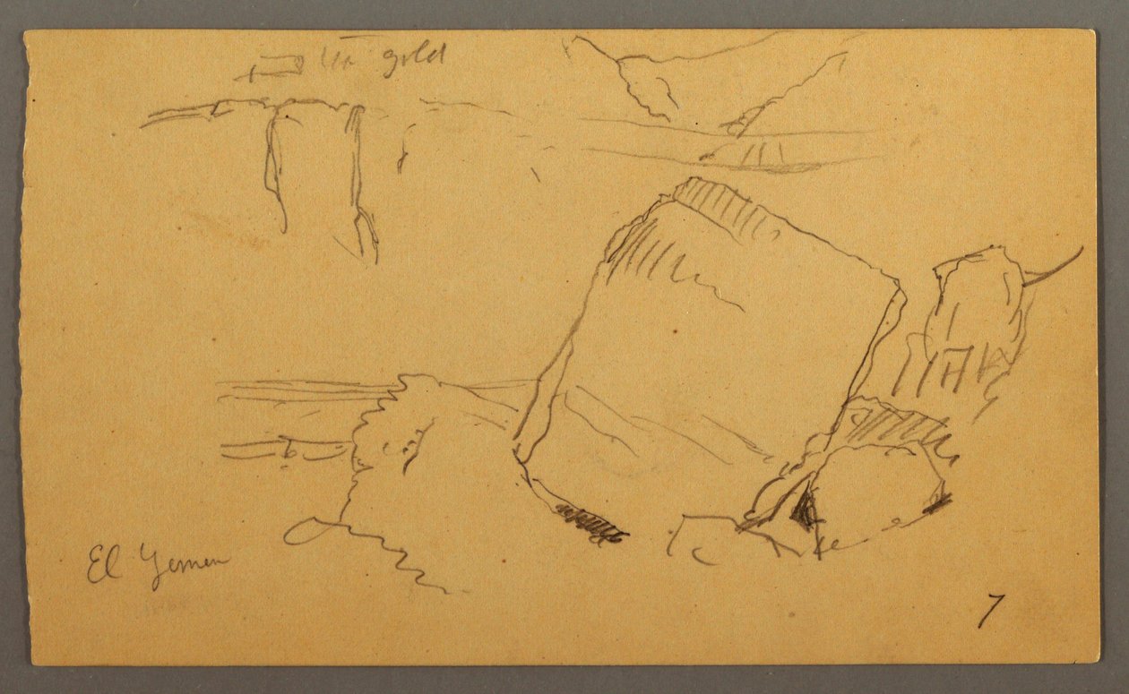 Zeichnung, Felsen, Februar möglicherweise 1868 von Frederic Edwin Church