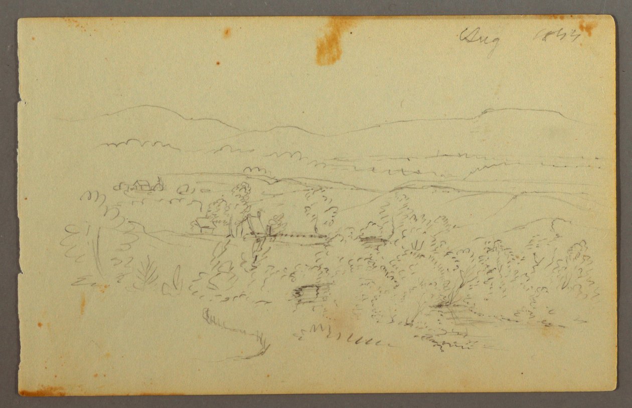 Weites Tal mit Bauernhöfen, 1844 von Frederic Edwin Church