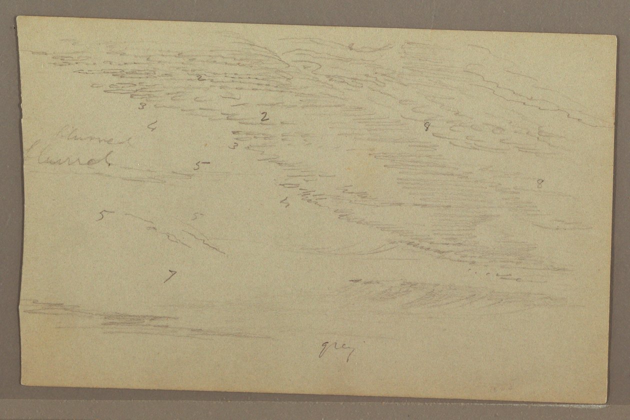 Zeichnung, Wolkenstudie, 1860er Jahre von Frederic Edwin Church