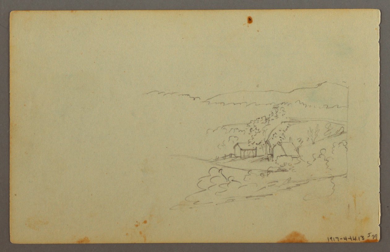Zeichnung, Wolkenstudie, möglicherweise 1844 von Frederic Edwin Church
