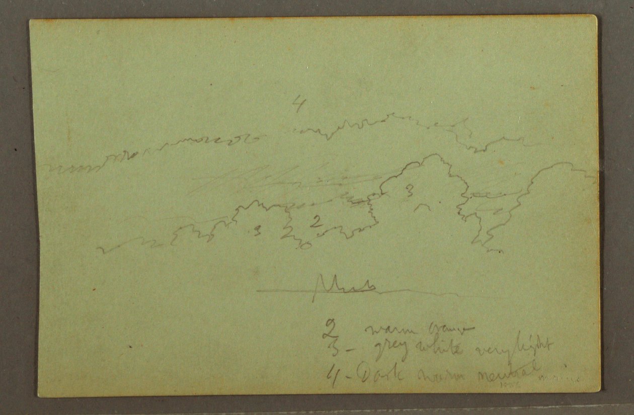 Wolkenstudie, möglicherweise 1856 von Frederic Edwin Church