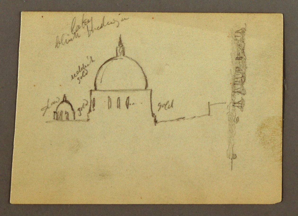 Kuppeln der Basilika St. Peter (vom Norden gesehen), Rom, Italien, Januar 1869 von Frederic Edwin Church