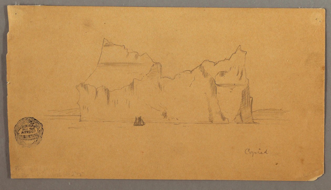 Schwimmender Eisberg mit Segelboot, möglicherweise 1859 von Frederic Edwin Church