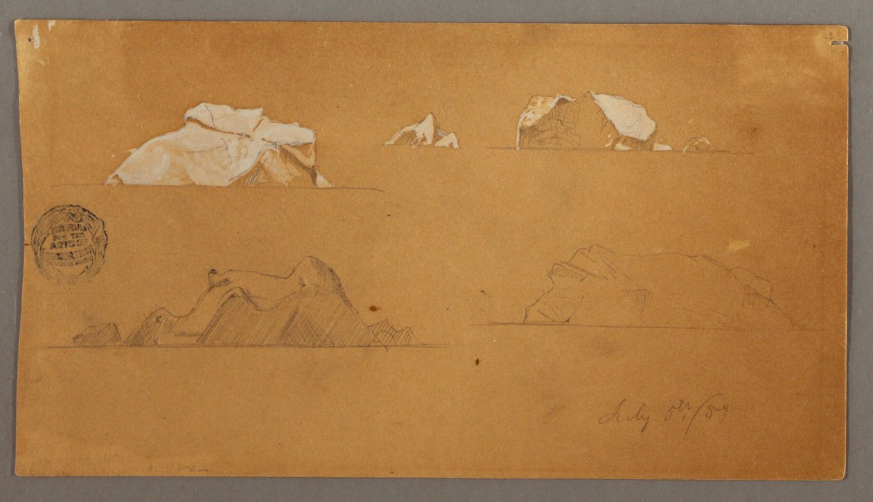 Schwimmende Eisberge, 5. Juli 1859 von Frederic Edwin Church