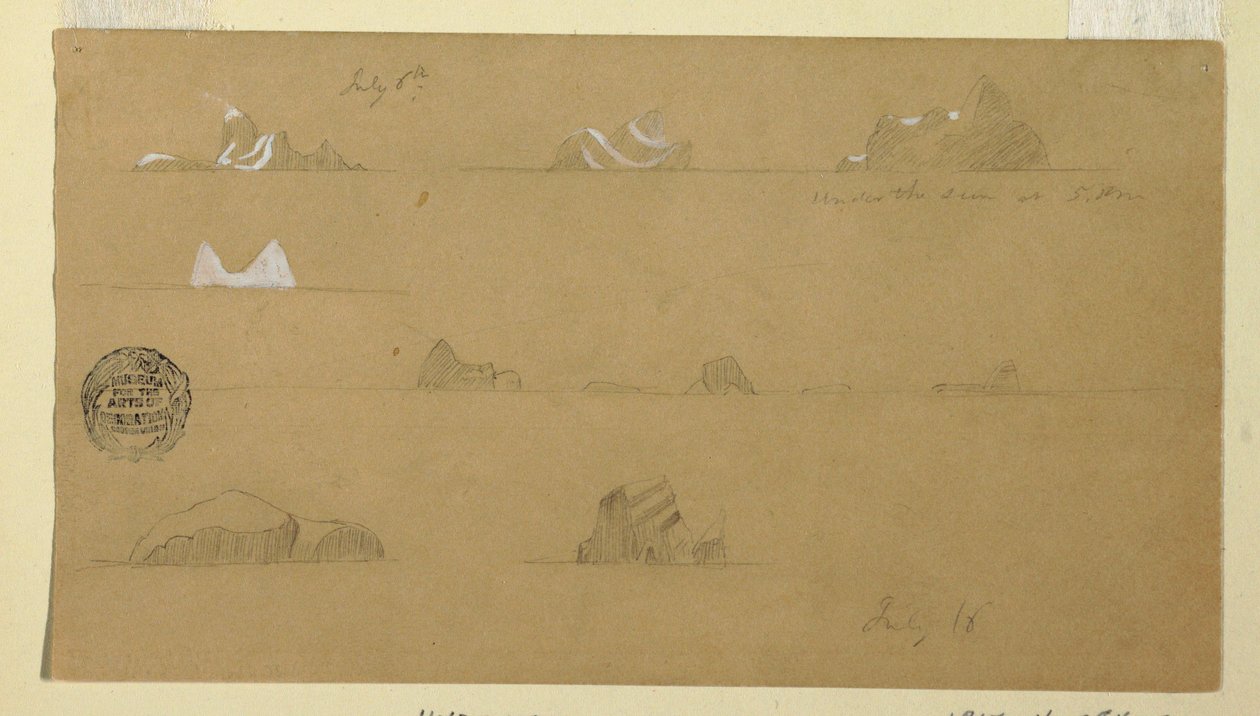 Schwebende Eisberge, 6. und 16. Juli 1859 von Frederic Edwin Church