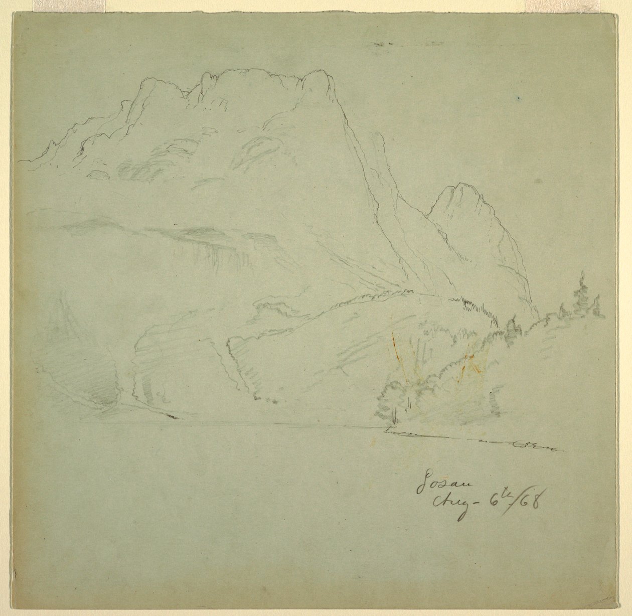 Von einem der Gosauseen, Salzkammergut, 6. August 1868 von Frederic Edwin Church