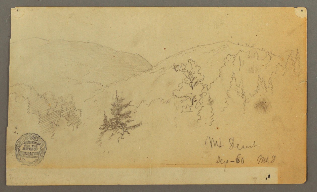 Hügel mit Bäumen, 1860 von Frederic Edwin Church