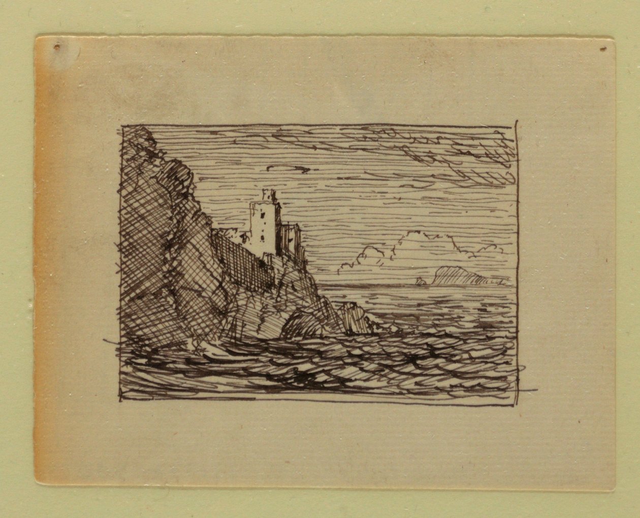 Zeichnung, Imaginäre Landschaft, ca. 1850 von Frederic Edwin Church