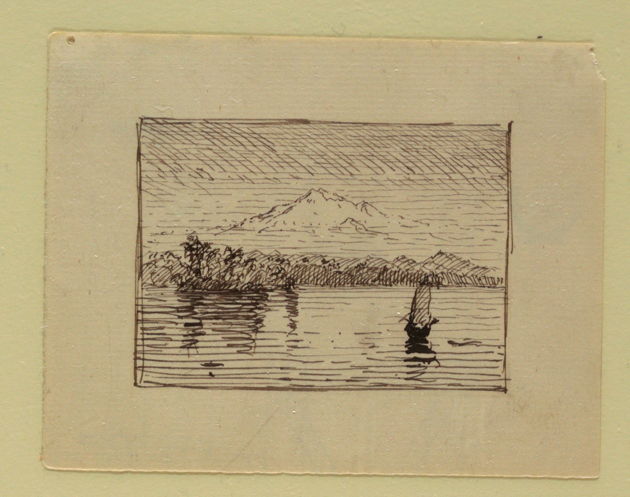 Zeichnung, Imaginäre Landschaft, ca. 1850 von Frederic Edwin Church